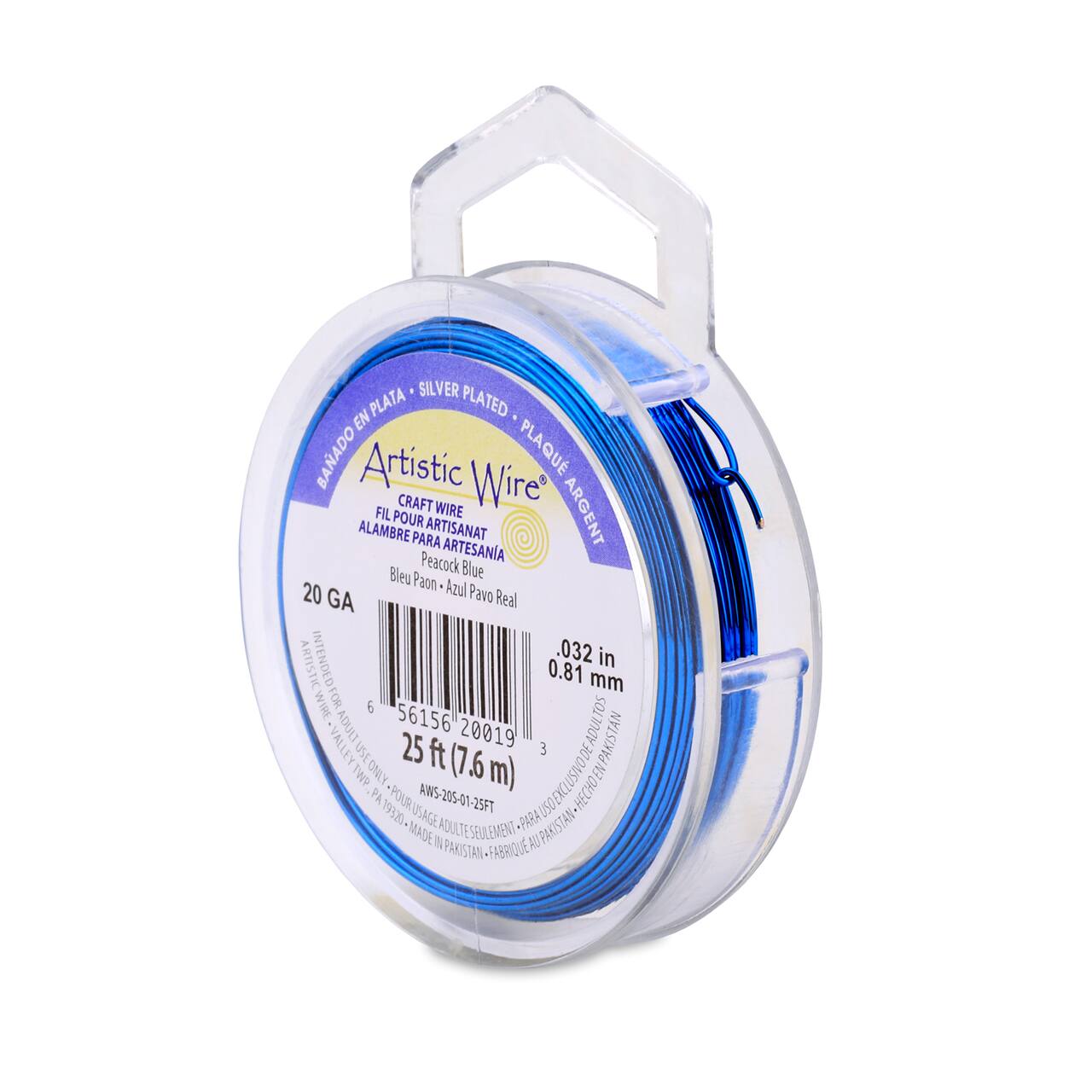 Artistic Wire® 20 Gauge Silver Plated Tarnish Resistant Colored Copper Craft Wire, 25ft.